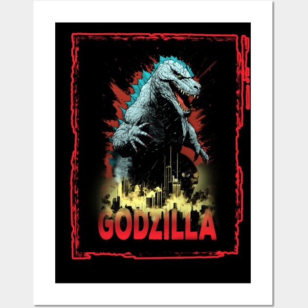 Godzilla Wall Art by MARK ASHKENAZI